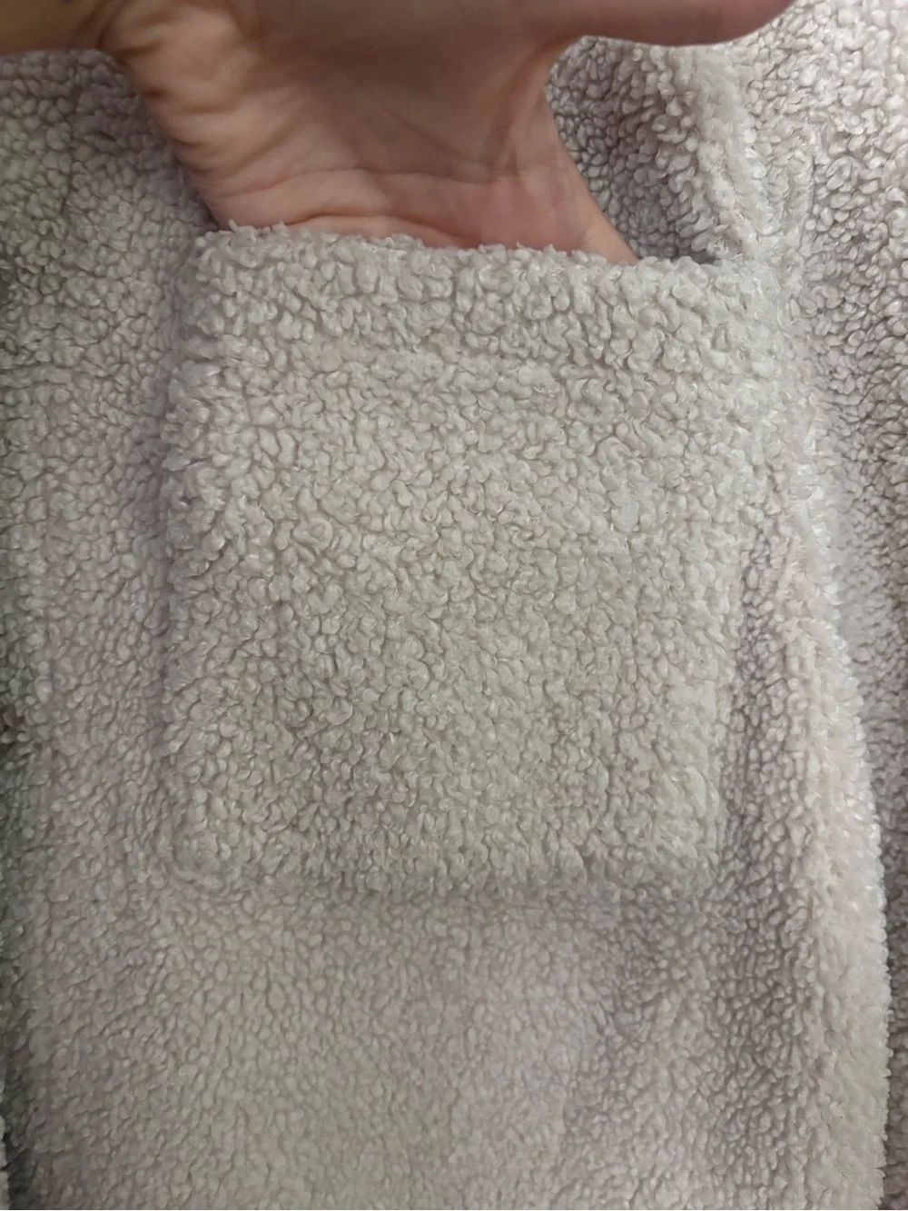 Industry Cream Faux Sherpa Shacket Jacket Medium Oversized Teddy Button Front